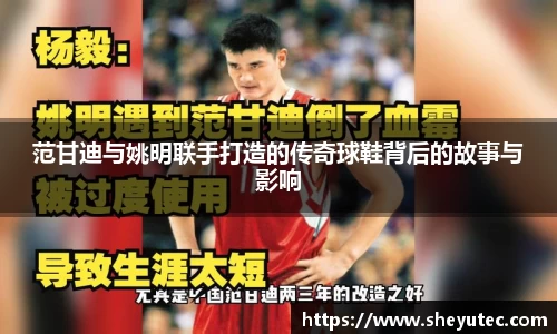 范甘迪与姚明联手打造的传奇球鞋背后的故事与影响